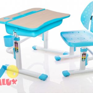 Комплект парта + стул цвет клен/голубой